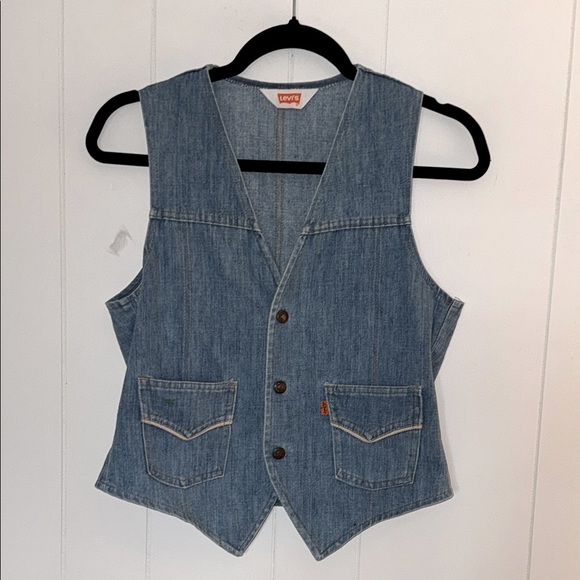 Levi's Jackets & Blazers - Vintage 60’s-70’s Levi's Blue Orange Tag Denim Vest Size S